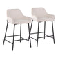Daniella - Industrial Fixed Height Counter Stool (Set of 2) - Furniture Home Direct