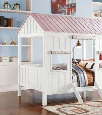 Spring - Full Bed - White / Pink - Furniture Home Direct