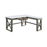 Talmar - Marble Top Weathered Writing Desk With Lift Top - Furniture Home Direct