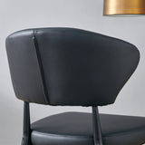 Dining Chairs Set Of 4 Modern PU Leather Metal Legs Black - Furniture Home Direct