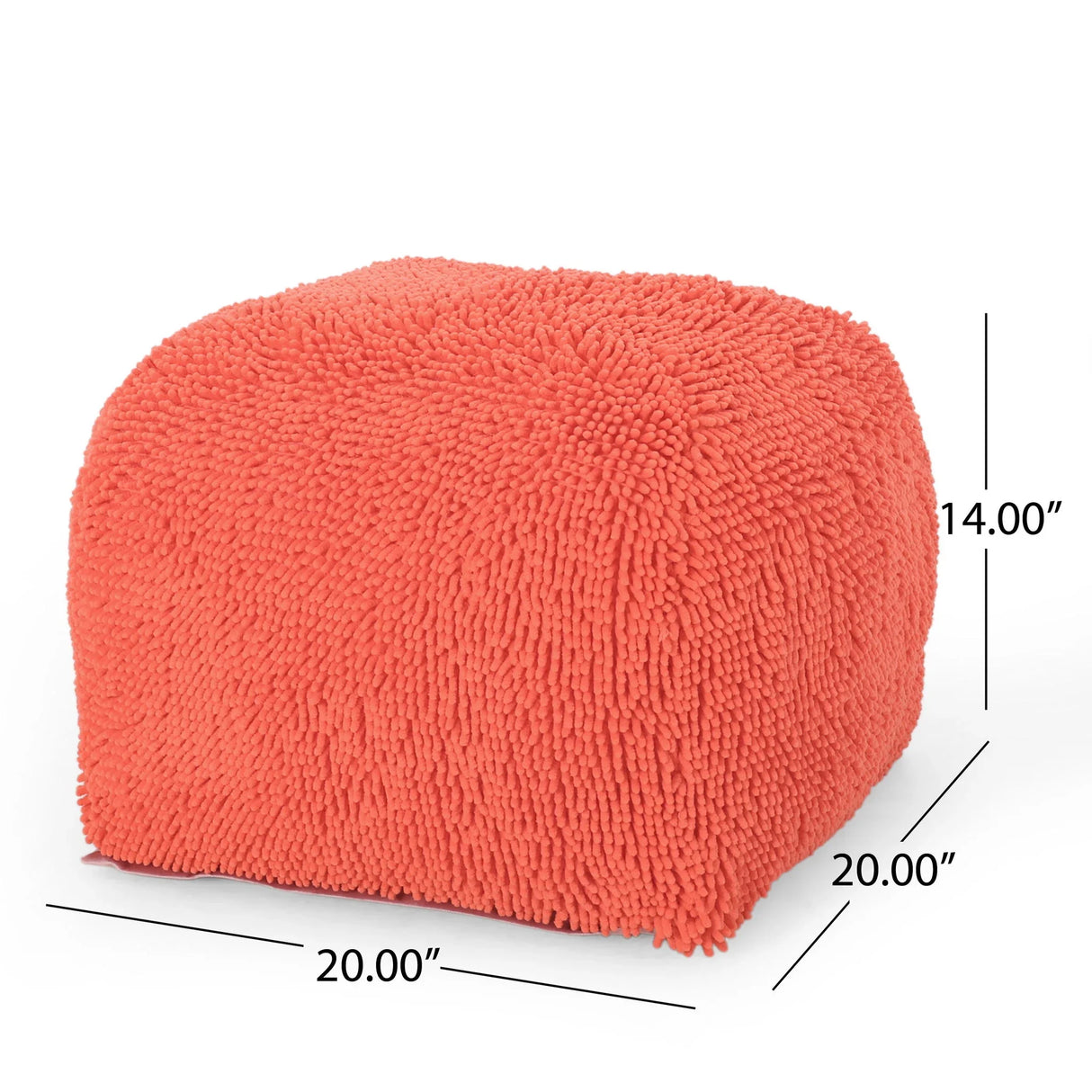 Spongy Microfiber Square Pouf Soft Seating - Furniture Home Direct