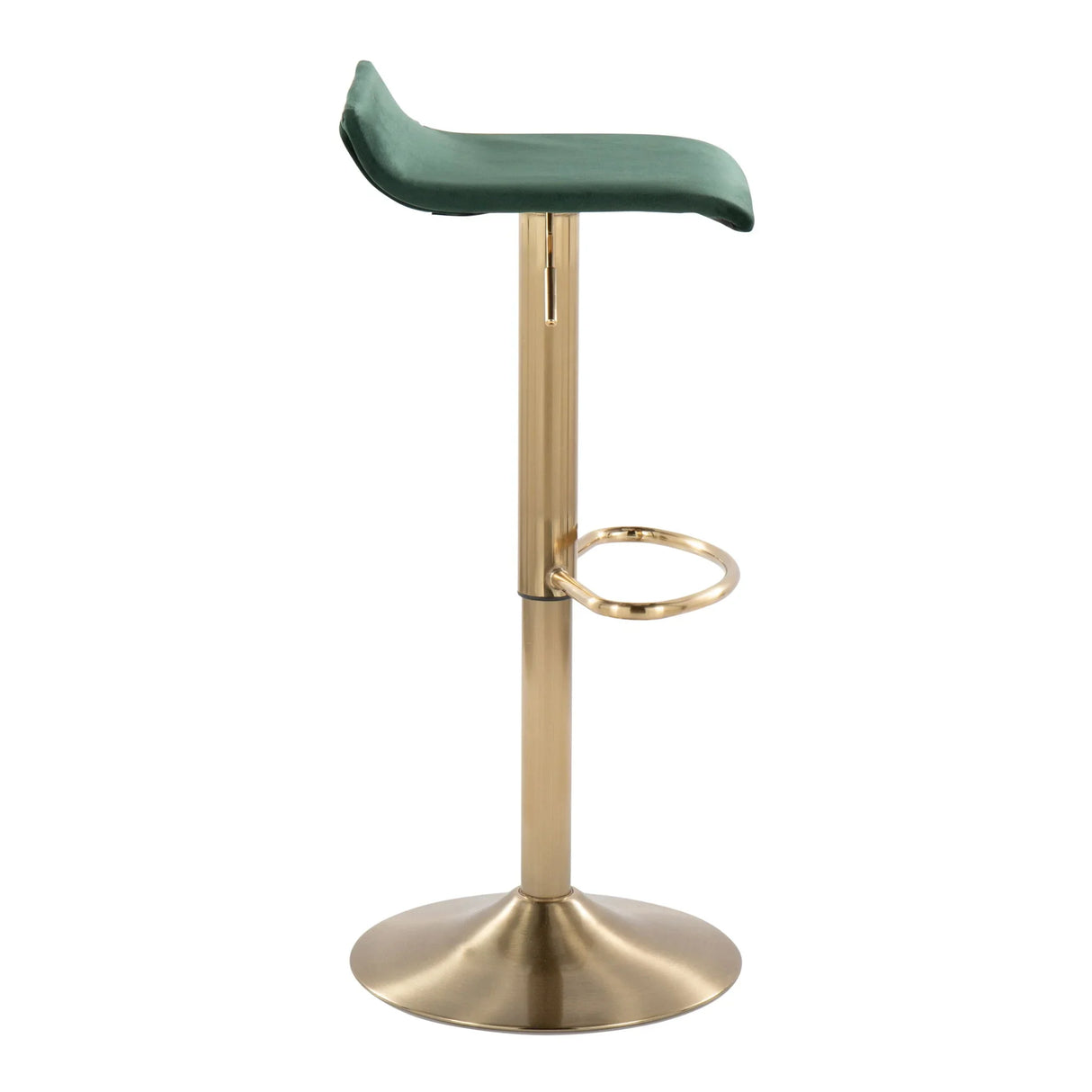 Ale - Contemporary Adjustable Height Barstool With Swivel With Oval Footrest (Set of 2) - Furniture Home Direct