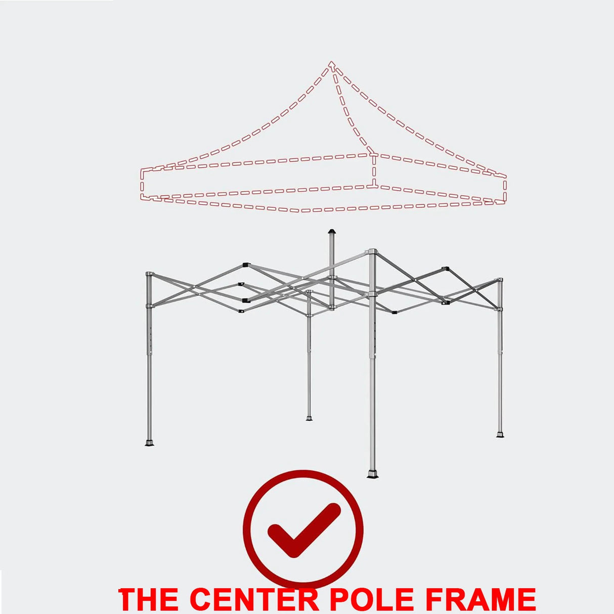 Canopy Replacement Top With 4 Pack W8 Bags, Pop Up Tent Cover Only, Frame Not Included - Furniture Home Direct