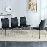 Modern Middle Ages Style Dining Chairs With Cushions And Metal Legs - Furniture Home Direct