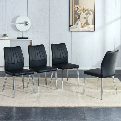 Modern Middle Ages Style Dining Chairs With Cushions And Metal Legs - Furniture Home Direct