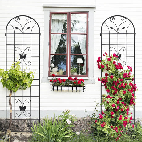 Garden Metal Trellis Rustproof Trellis For Climbing Plants Outdoor Flower Support - Furniture Home Direct