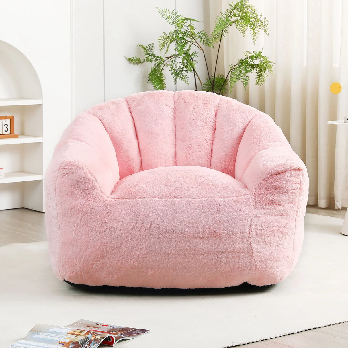 Beanbag Chair, Beanbag Sofa Chair With Armrests Stuffed High Density Foam - Furniture Home Direct