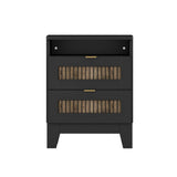 Queen Bed Set With Dresser And Two Nightstands Black - Furniture Home Direct