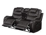 Braylon - Recliner Loveseat With Cupholder Console - Brown - Furniture Home Direct