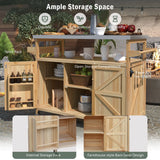 K&K Outdoor Kitchen Island & Storage Cabinet - Furniture Home Direct