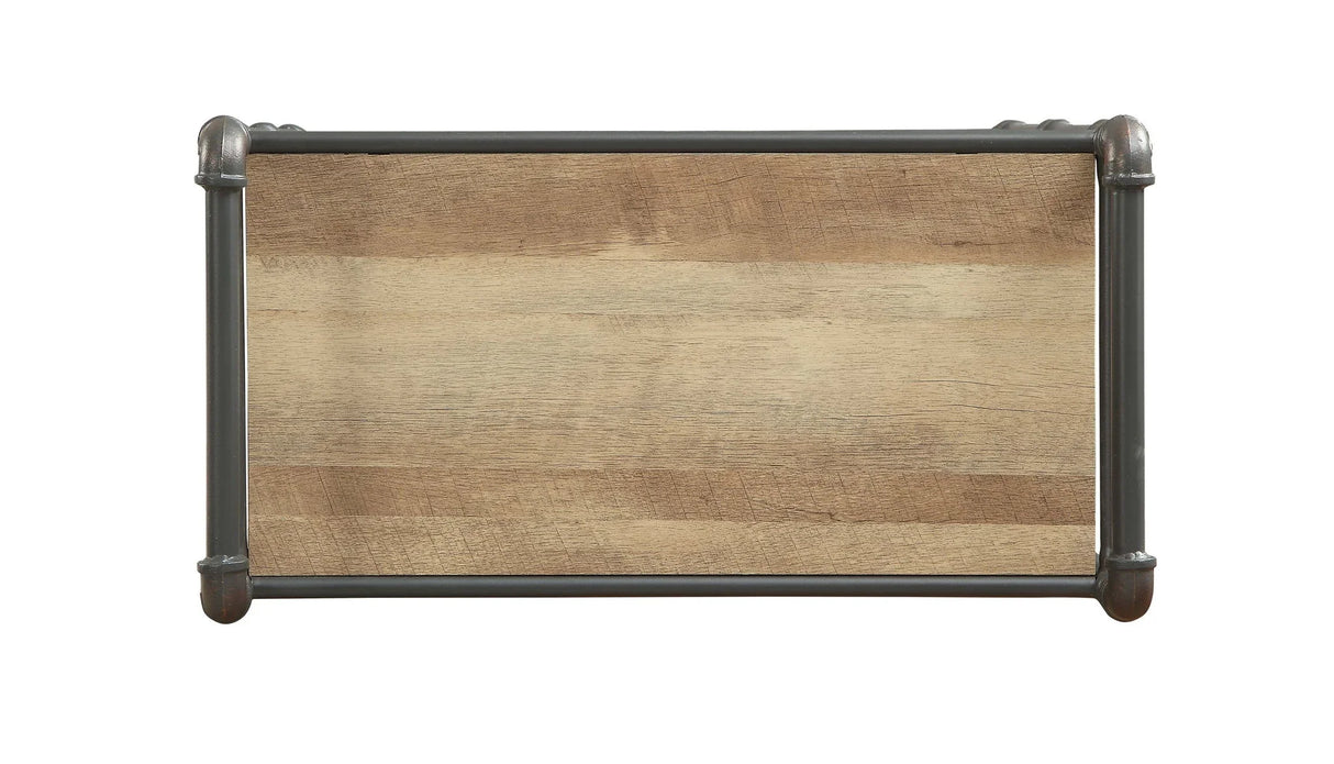 Itzel - Bookshelf - Antique Oak / Sandy Gray - Furniture Home Direct