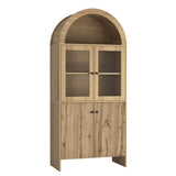 Modern Tech Inspired Dome Cabinet With LED Lighting - Furniture Home Direct