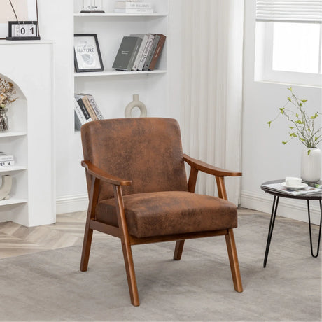 Accent Chair, Classic Mid Century Modern For Extra Seating - Furniture Home Direct