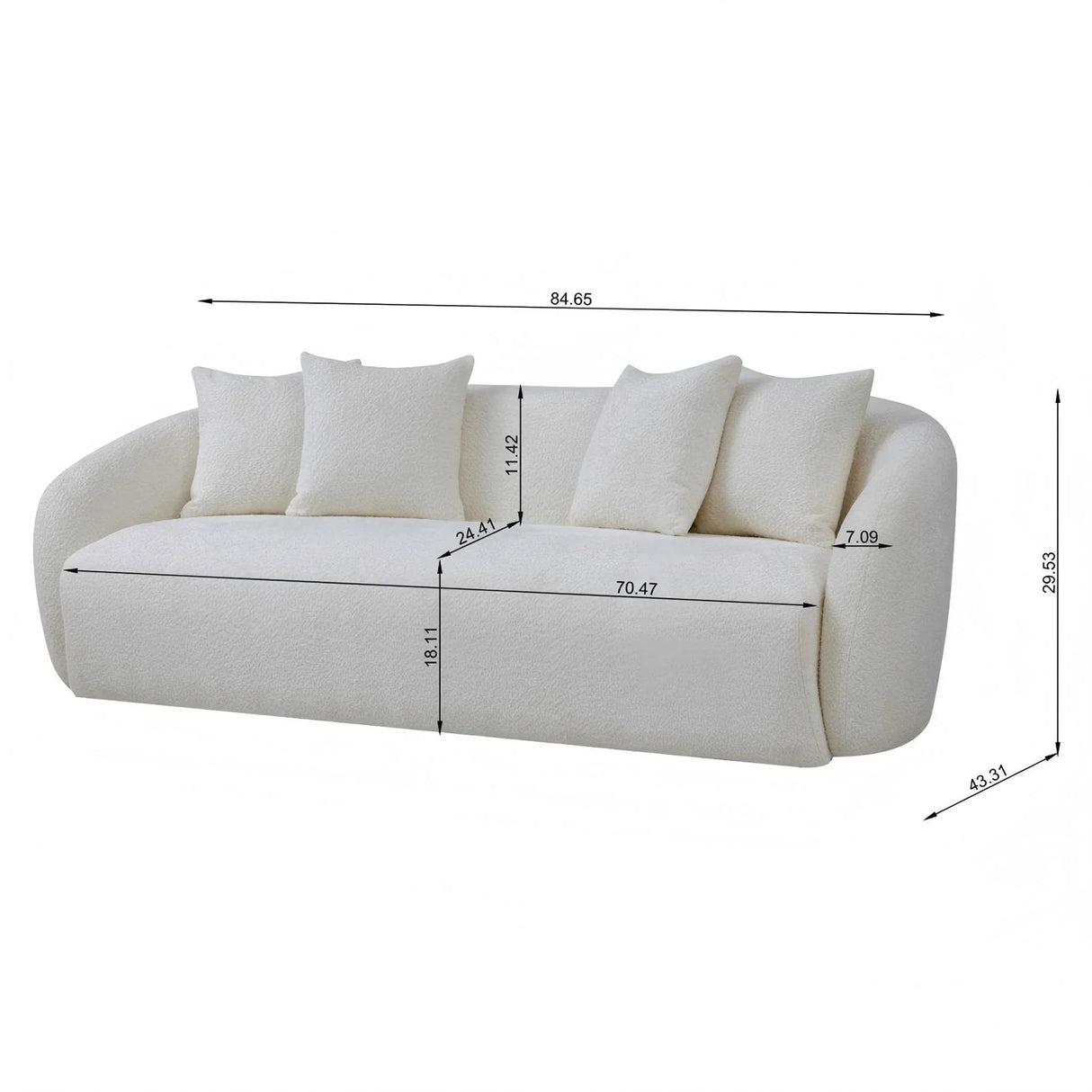 Linden - Sofa - Ivory - Furniture Home Direct