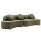 Modern Living Room Sofa Lamb Velvet Upholstered For Home - Furniture Home Direct