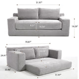 Convertible Loveseat Sofa Bed With Memory Foam & Steel Frame - Furniture Home Direct
