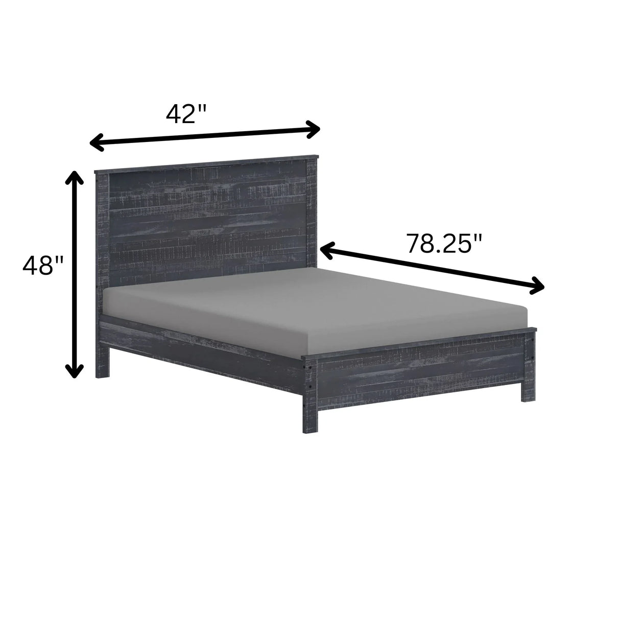 Albany - Bed Frame With Headboard, Heavy Duty Modern Rustic Design - Furniture Home Direct