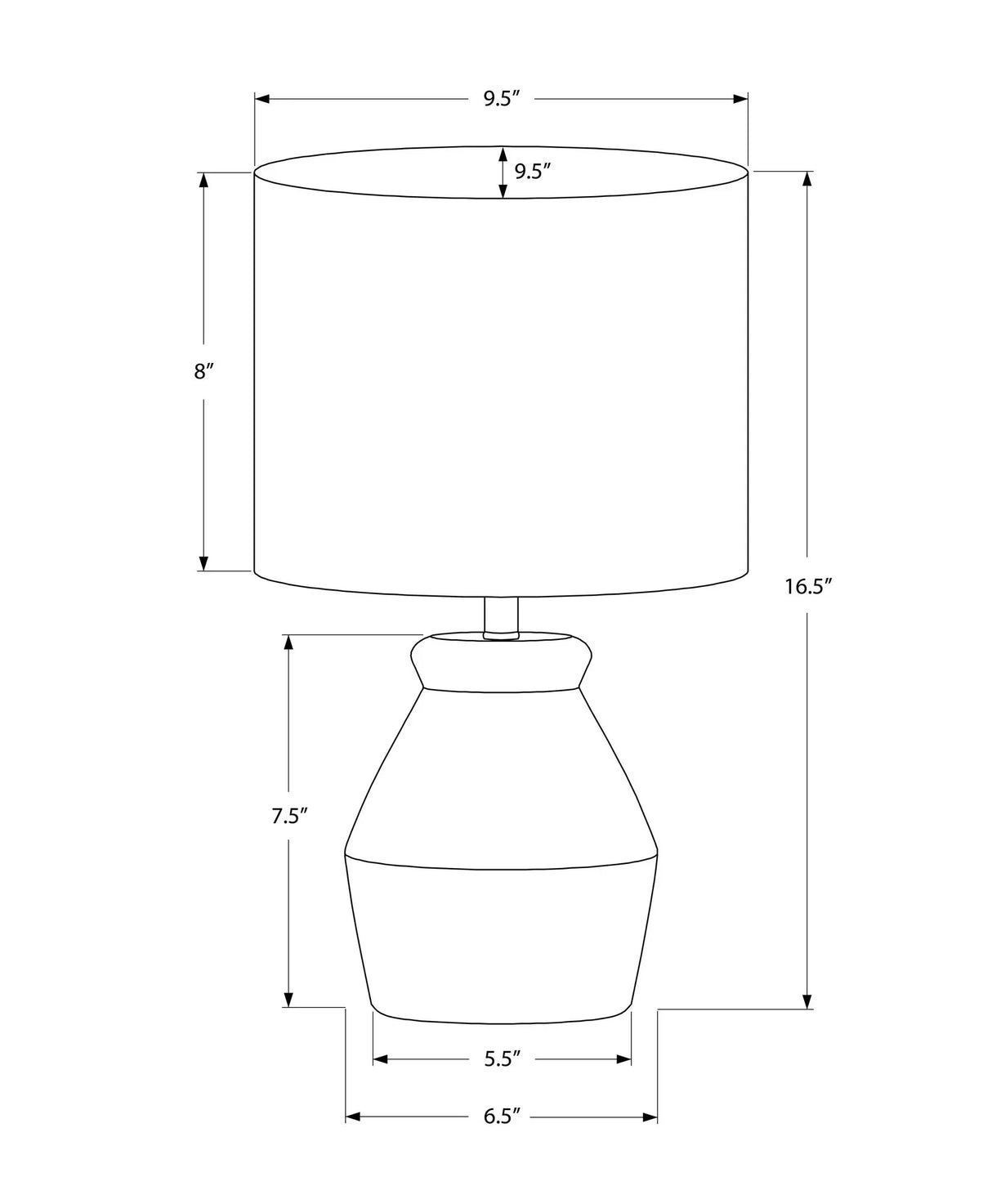 Lighting, Table Lamp Modern - Cream - Furniture Home Direct