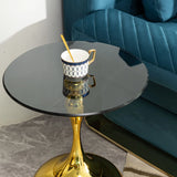 Modern Minimalist Coffee Table With Steel Legs And Tempered Glass Top - Furniture Home Direct