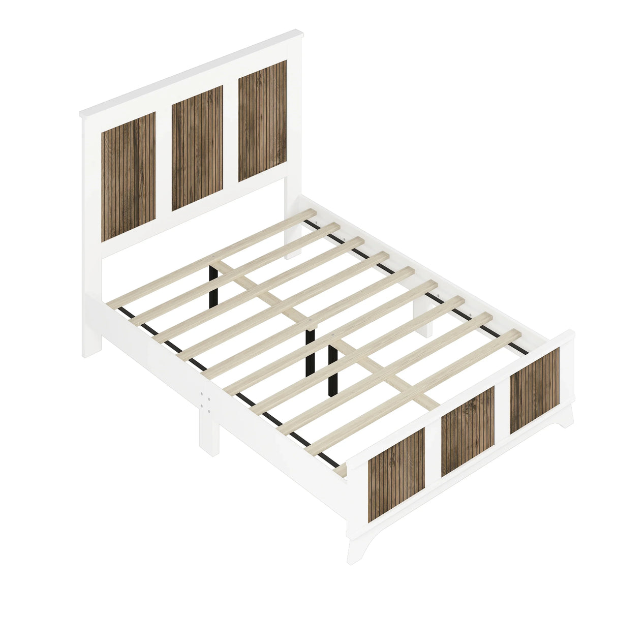Bedroom Set Full Size Bed Dresser Nightstands Wood White - Furniture Home Direct