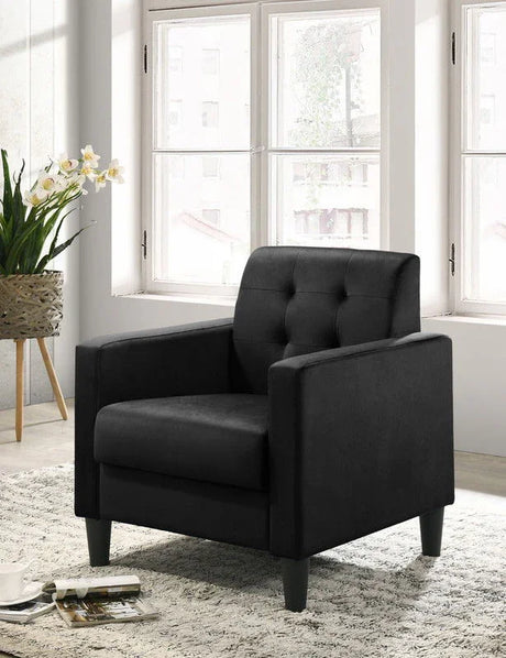 Hale - Velvet Accent Armchair With Tufting - Furniture Home Direct