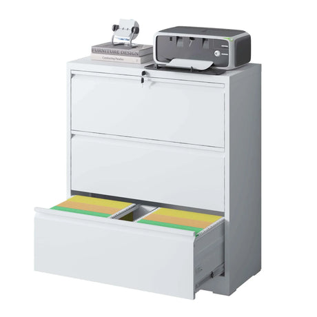 Premium Drawer Metal Lateral File Cabinet With Lock - Furniture Home Direct
