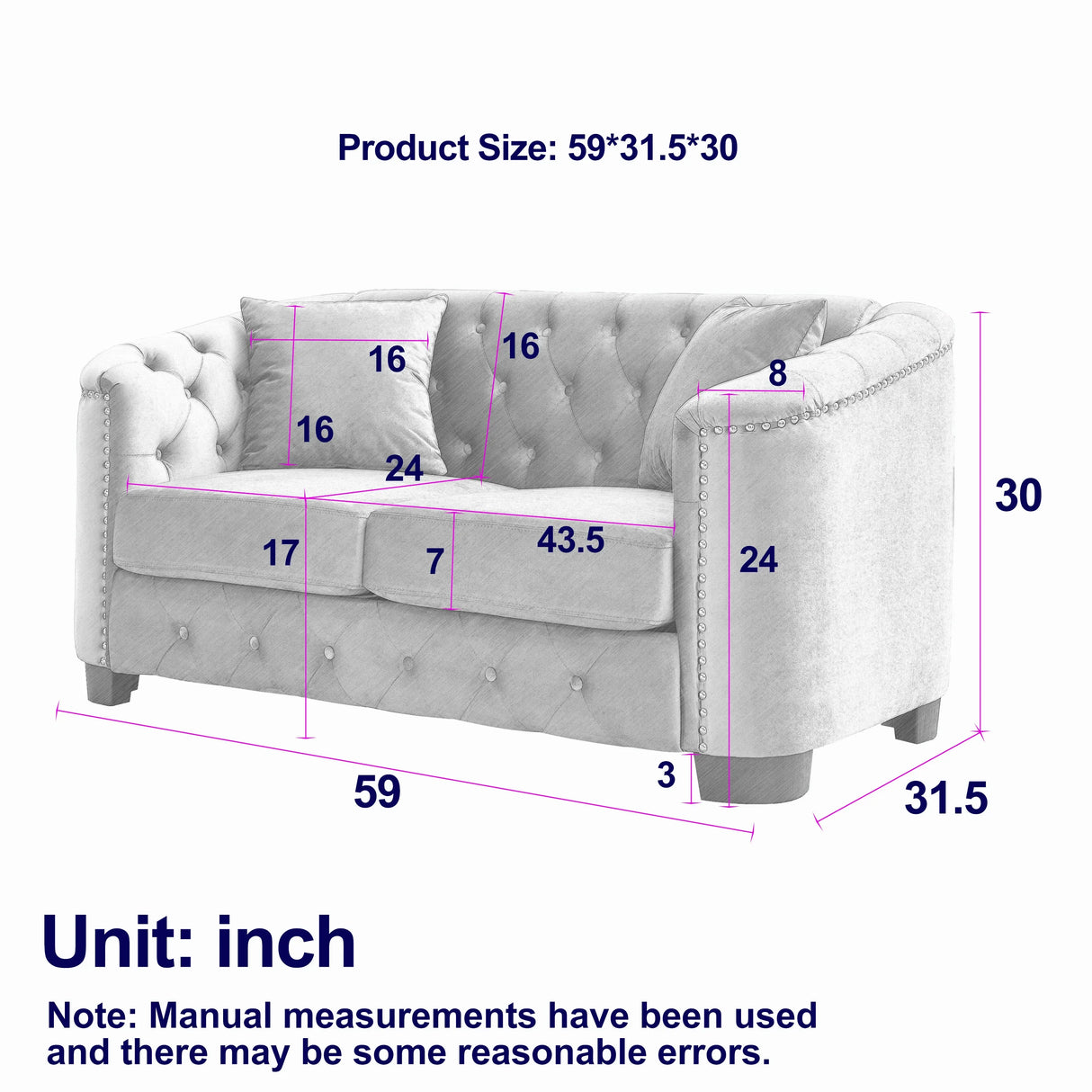 Sofa And Loveseat - Velvet Black - Furniture Home Direct