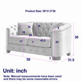 Sofa And Loveseat - Velvet Black - Furniture Home Direct