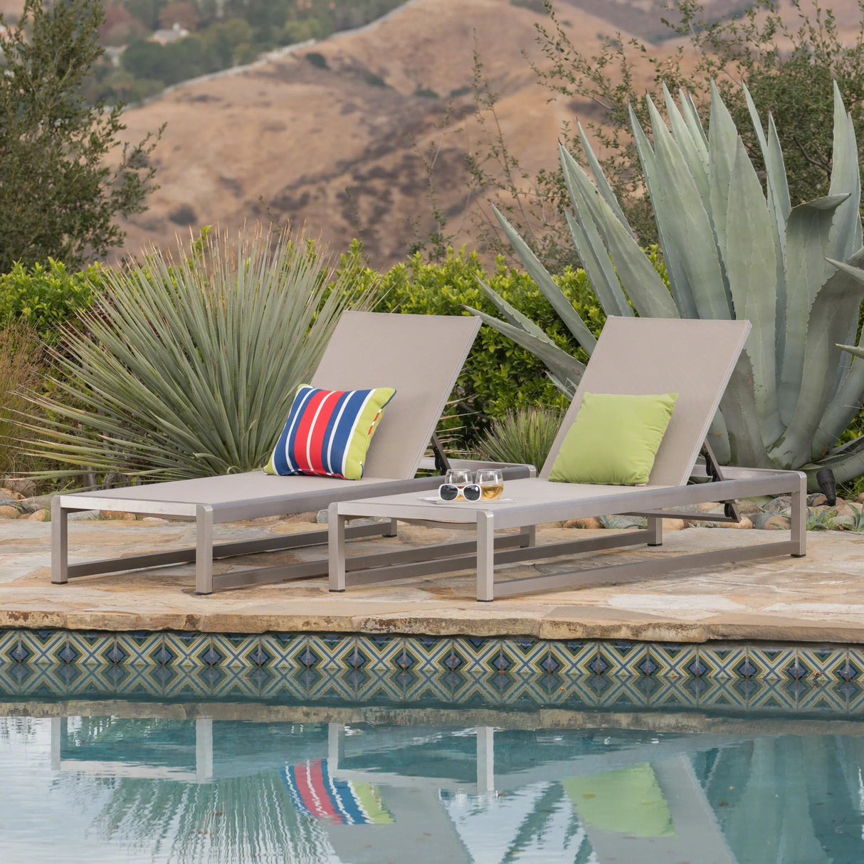 Modesta Chaise Lounge Set Of 2 - Furniture Home Direct