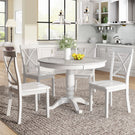 5 Pieces Dining Table And Chairs Set For 4 Persons, Kitchen Room Solid Wood Table With 4 Chairs - Furniture Home Direct