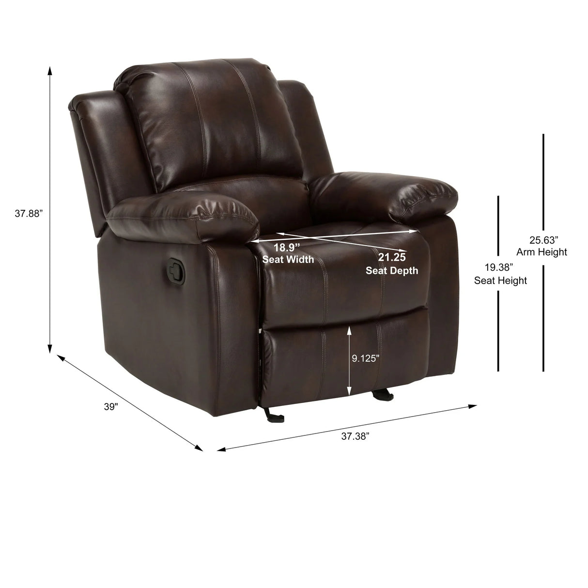 Charlotte - Glider Recliner With Classic Style - Furniture Home Direct