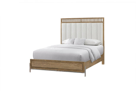 Elegant Design Upholstered And Strap Panel Bed - Furniture Home Direct