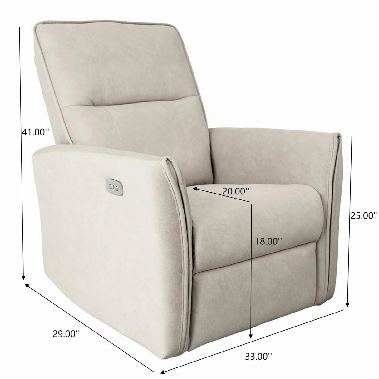 Asheville - Suede Recliner Chair - Furniture Home Direct