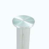 Dining Table Round Glass Top With Chrome Pedestal Silver - Furniture Home Direct