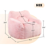 Beanbag Sofa Chair With Armrests Stuffed High Density Foam - Furniture Home Direct