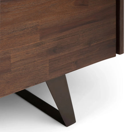 Lowry - TV Media Stand - Distressed Charcoal Brown - Furniture Home Direct