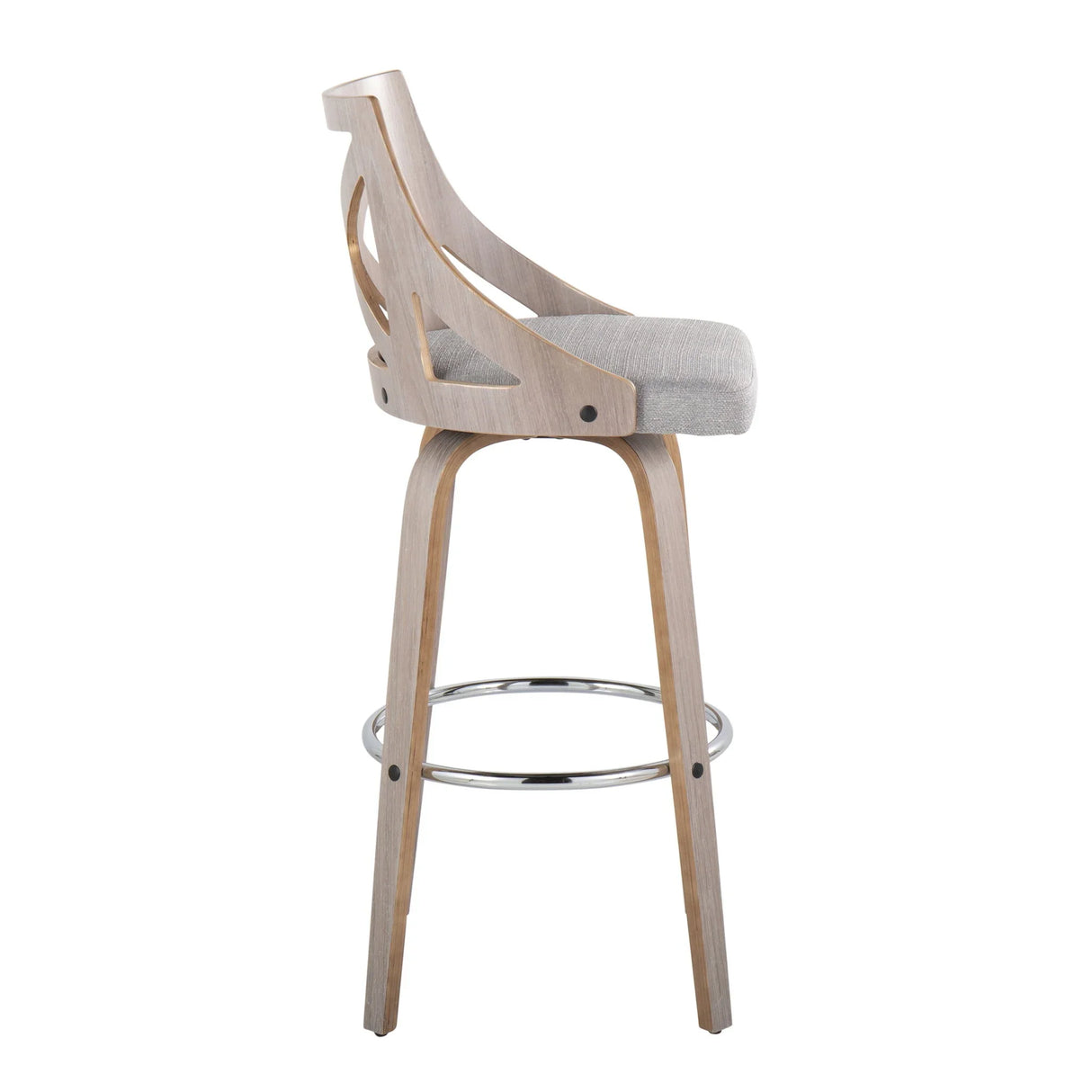 Charlotte - Farmhouse Fixed Height Bar Stool With Round Footrest (Set of 2) - Furniture Home Direct