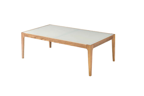 Gwynn - Frosted Glass Top Coffee Table - Natural - Furniture Home Direct
