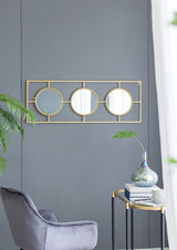 3 Mirror Piece Wall Mirror InRectangular Frame, Home Wall Decor For Bedroom Living Room - Furniture Home Direct