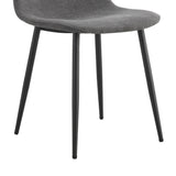 Dining Set Glass Table with Dark Gray Chairs Charcoal - Furniture Home Direct