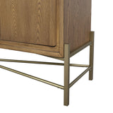 Metal Base Sideboard - Light Brown - Furniture Home Direct