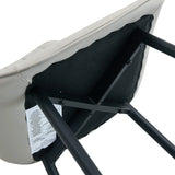 Dining Chairs Set Modern Upholstered PU Leather Gray - Furniture Home Direct