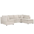 Oversized Sectional Sofa U-Shaped Sofa Couch Pull-Out Sofa Bed With Two Throw Pillows For Living Room - Furniture Home Direct
