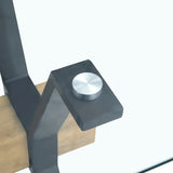 Dining Set Glass Table with Dark Gray Chairs Charcoal - Furniture Home Direct