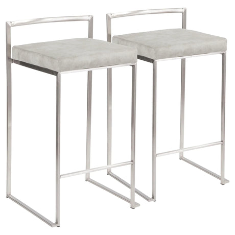 Fuji - Contemporary Elegant Stackable Counter Stool Set - Furniture Home Direct