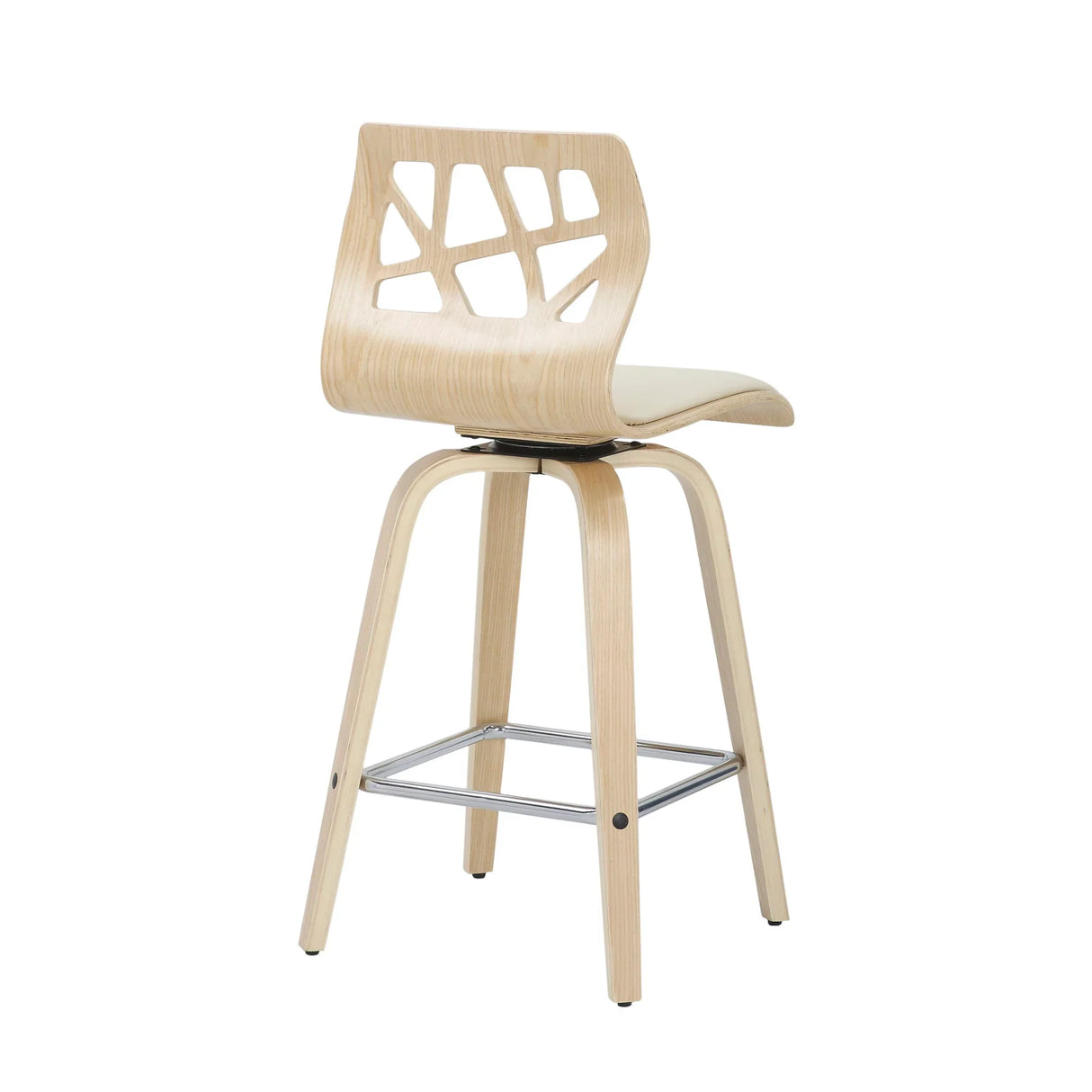 Folia - Mid Century Modern Counter Stool With Footrest (Set of 2) - Furniture Home Direct