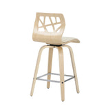 Folia - Mid Century Modern Counter Stool With Footrest (Set of 2) - Furniture Home Direct