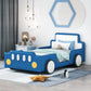 Race Car Shaped Platform Bed With Wheels - Furniture Home Direct
