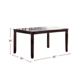 Dining Set with Upholstered PU Chairs 7 Piece Espresso - Furniture Home Direct