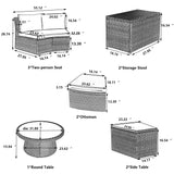 Semi-Circle Outdoor Sectional Set - Furniture Home Direct